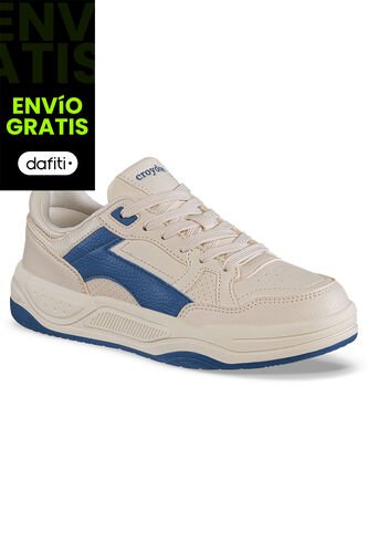 Tenis Urbanos Derme Beige-Azul Croydon Para Mujer Croydon