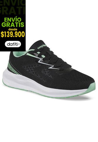 Tenis Running Drig Negro-Verde Croydon Para Mujer Croydon
