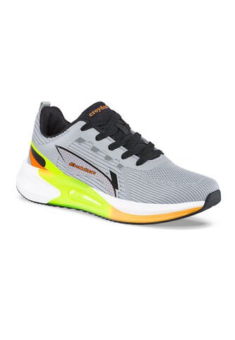 Tenis Running Bople Gris-Naranja Para Hombre Croydon Croydon