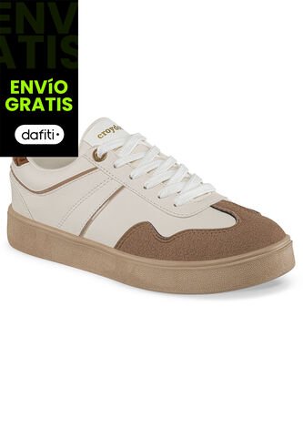 Tenis Urbanos Myranda Beige-Café Croydon Para Mujer Croydon