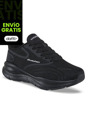 Tenis Running Potema Negro-Negro Croydon Para Mujer Croydon