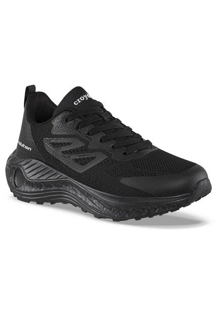 Tenis Running Oliban Negro-Negro Croydon Para Hombre
