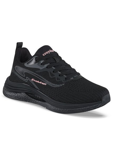 Tenis Running Broxu Negro-Negro Para Mujer Croydon
