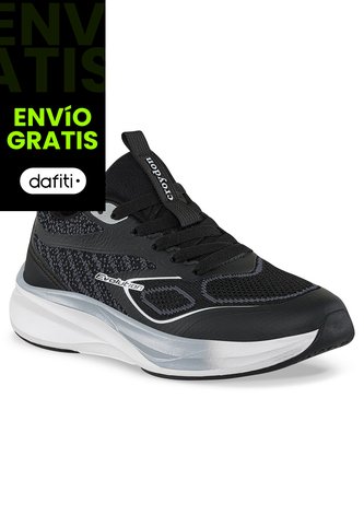 Tenis Running Naki Negro-Gris Croydon Para Mujer Croydon