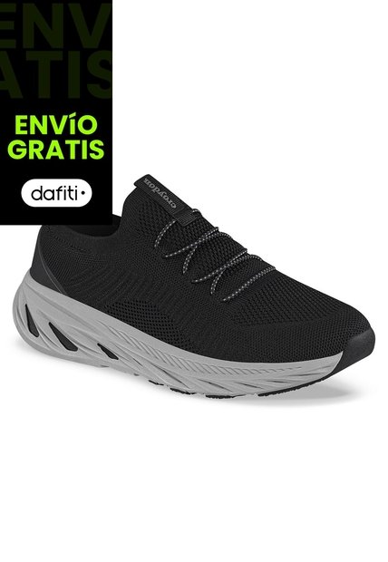 Tenis Para Caminar Sefican Negro Croydon Para Hombre