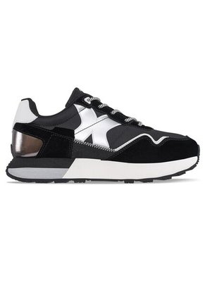 Tenis Urbanos Terniza Negro-Plata Croydon Para Mujer