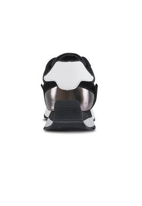 Tenis Urbanos Terniza Negro-Plata Croydon Para Mujer