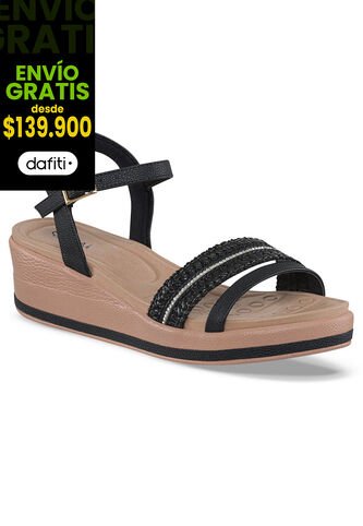 Sandalias Tacón Rosana Negro Para Mujer Croydon Croydon