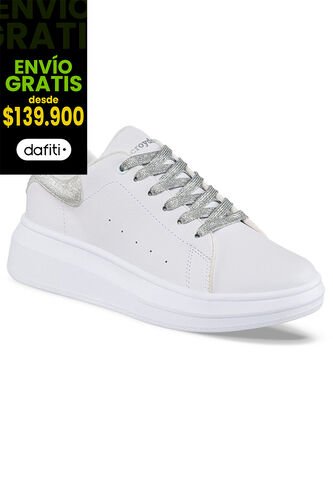 Tenis Urbanos Zayuri Blanco-Plata Para Mujer Croydon Croydon