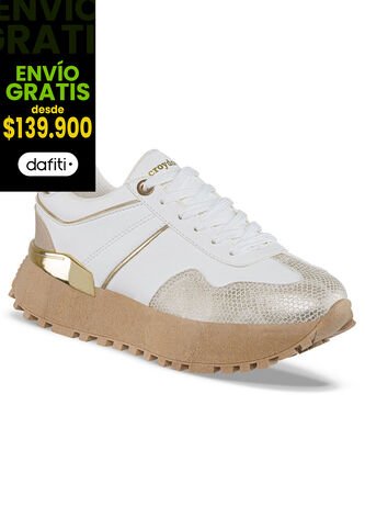 Tenis Urbanos Letizia Blanco-Oro Para Mujer Croydon Croydon