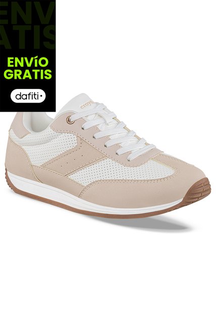 Tenis Urbanos Nvay Beige Croydon Para Mujer