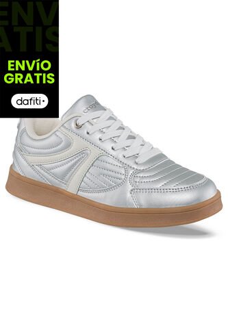 Tenis Urbanos Glyxar Plata Para Mujer Croydon Croydon