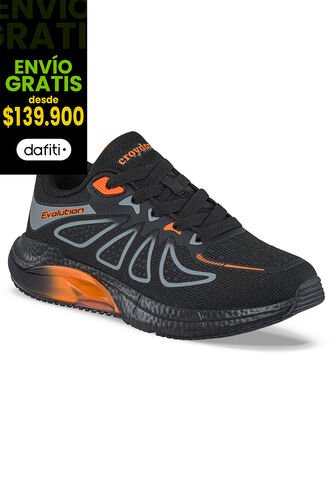 Tenis Running Lurven Negro Para Niño Croydon Croydon