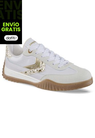 Tenis Urbanos Nerida Blanco-Oro Croydon Para Mujer Croydon