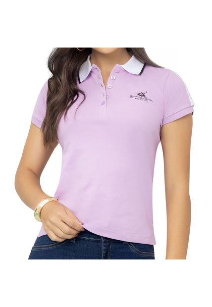 Camiseta Polo Lorena Lila Para Mujer Croydon