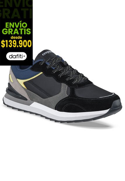 Tenis Urbanos Finox Negro Para Hombre Croydon