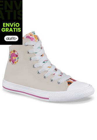 Botines Bubbie Alto Beige Croydon Para Niña Croydon