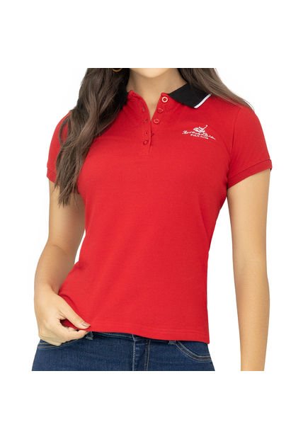 Camiseta Polo Lorena Rojo Para Mujer Croydon