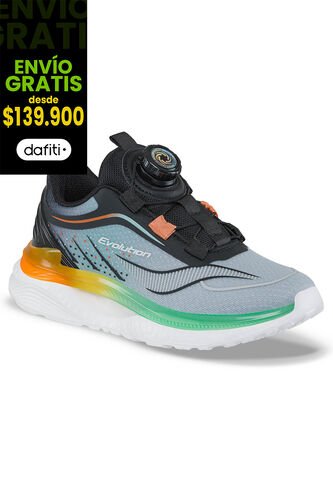 Tenis Running Virdox Verde-Negro Para Niño Croydon Croydon