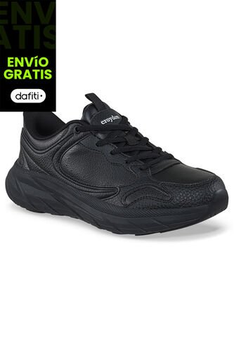Tenis Colegio Lineax C Negro Croydon Para Niño Y Niña Croydon