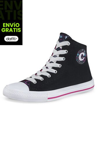 Botines Bubbie Alto Negro Croydon Para Niña Croydon