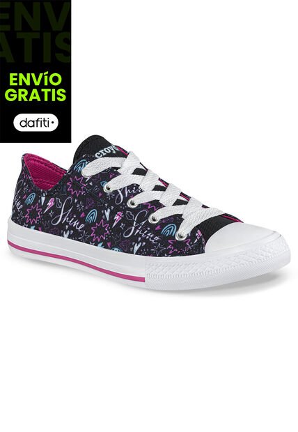 Tenis Casuales Portia Bajo Negro Croydon Para Niña