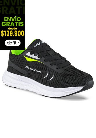 Tenis Running Jofrix Negro Para Niño Croydon Croydon