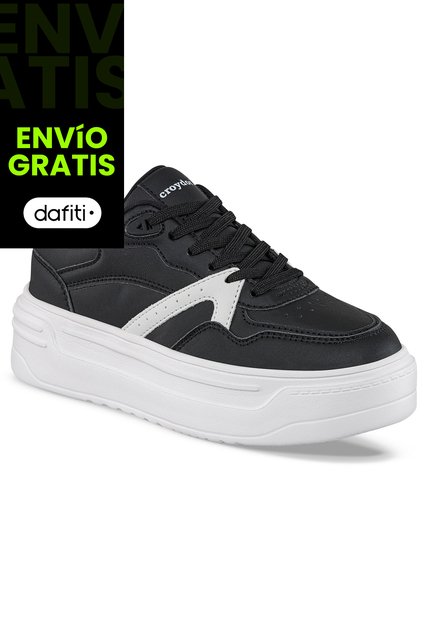 Tenis Urbanos Plitty Negro-Blanco Para Mujer Croydon