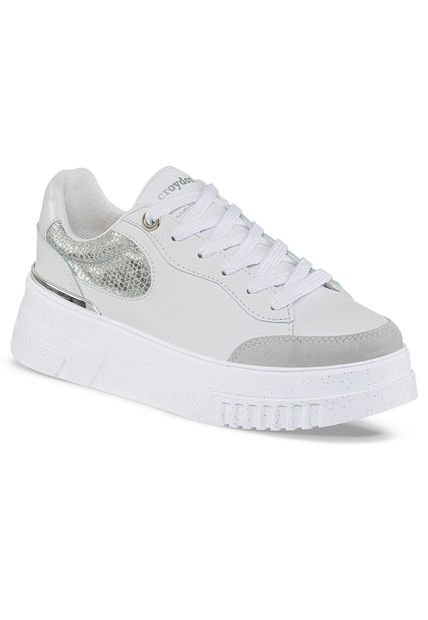 Tenis Urbanos Hailey Blanco-Plata Para Mujer Croydon