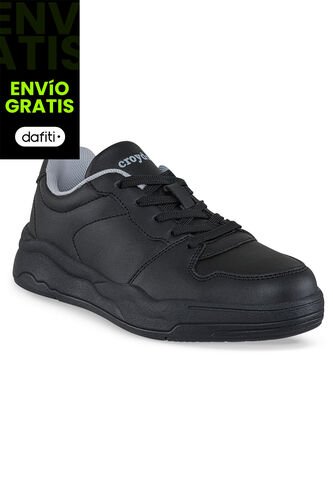 Tenis Colegio Equik C Negro Croydon Para Niño Y Niña Croydon