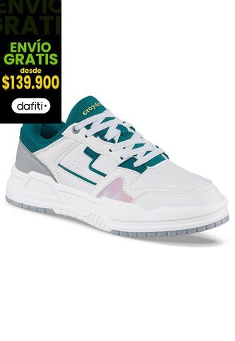 Tenis Urbanos Torx Blanco-Verde Para Mujer Croydon Croydon