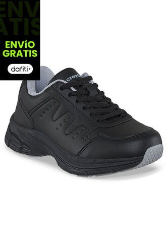 Tenis Colegio Rezol C Negro Croydon Para Niño Y Niña Croydon