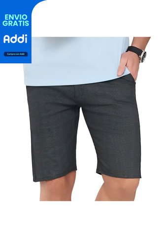 Bermuda Leonidas Negro Croydon Para Hombre Croydon