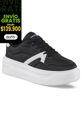 Tenis Urbanos Plitty Negro-Blanco Para Mujer Croydon Croydon