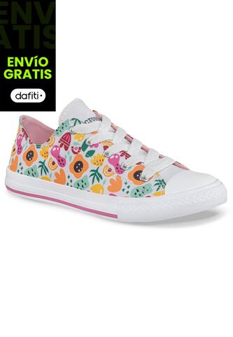 Tenis Casuales Mic Bajo Naranja Croydon Para Niña Croydon