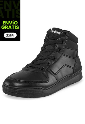 Tenis Colegio Roblo Bota Jr-2 Negro Croydon Para Niño Y Niña Croydon