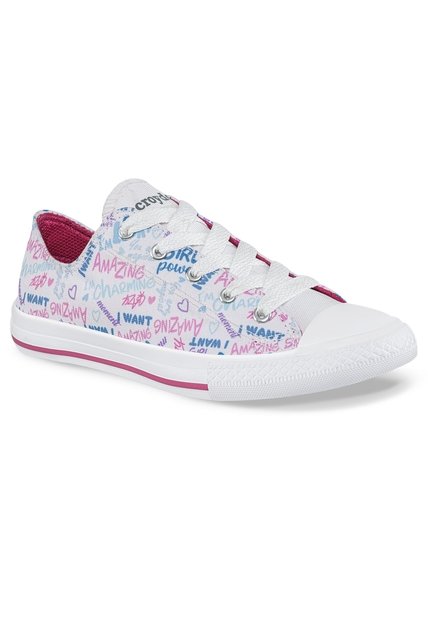 Tenis Casuales Charming Bajo Blanco Croydon Para Niña