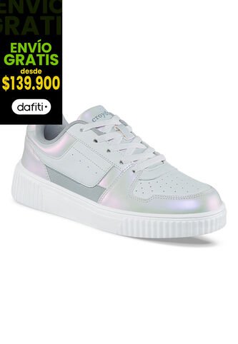 Tenis Urbanos Argenyx Blanco-Gris Para Mujer Croydon Croydon