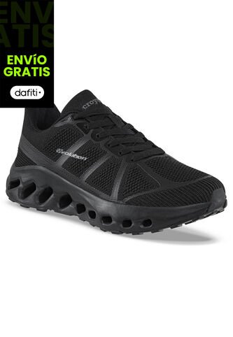 Tenis Running Garyk Negro-Negro Croydon Para Hombre Croydon