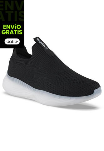 Tenis Para Caminar Shimin Negro-Blanco Croydon Para Hombre Croydon