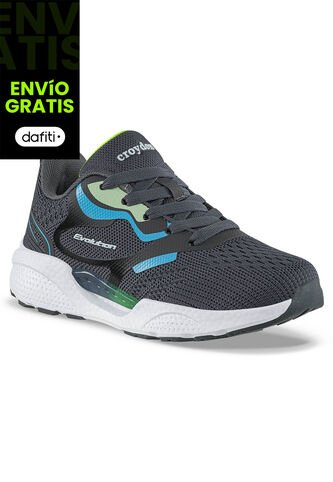 Tenis Running Loprin Gris Osc Croydon Para Niño Croydon