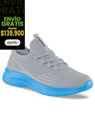 Tenis Running Pemax Gris-Azul Para Hombre Croydon Croydon