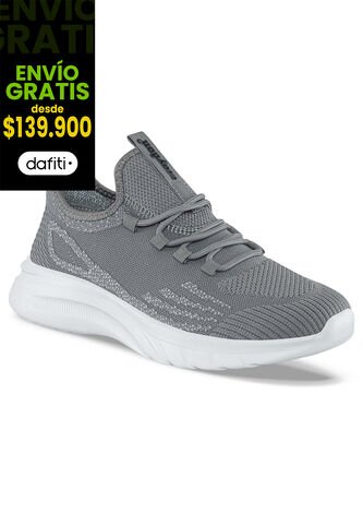 Tenis Running Pemax Gris-Blanco Para Hombre Croydon Croydon