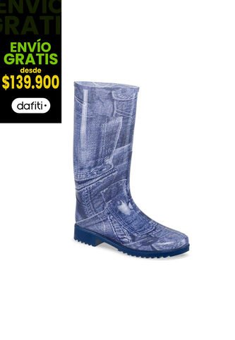 Botas Lluvia Tiffany Estampada Crisan Azul Para Mujer Croydon Croydon