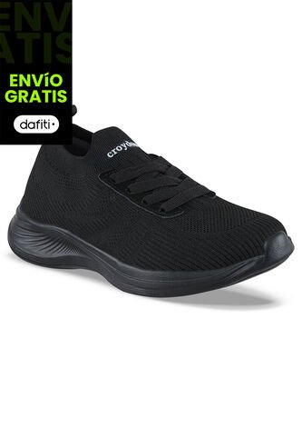 Tenis Para Caminar Stash Negro-Negro Croydon Para Mujer Croydon