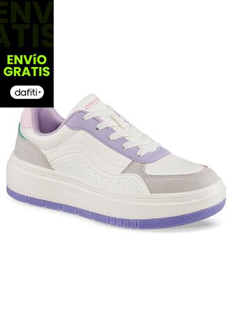 Tenis Urbanos Ilyra Beige-Mora Croydon Para Mujer Croydon