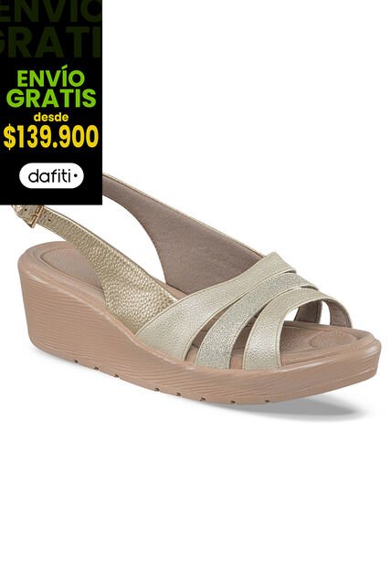 Sandalias Tacón Calista Oro Para Mujer Croydon