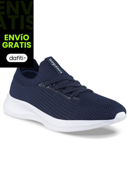 Tenis Para Caminar Floxs Azul Osc Croydon Para Mujer