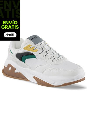 Tenis Urbanos Doter Blanco-Blanco Croydon Para Hombre Croydon