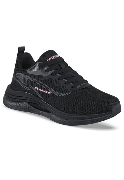 Tenis Running Broxu Negro-Negro Para Mujer Croydon